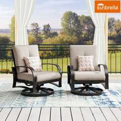 Outdoor club chairs with deals sunbrella cushions